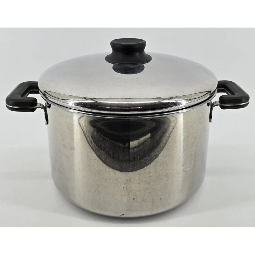 Vtg The Cooks Bazaar Cookware Stockpot w/ Lid 10x6